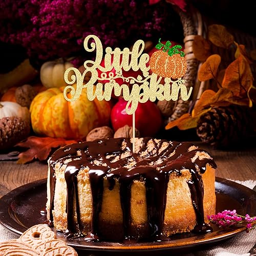 Miniatura 7 de 1 decoración de pastel de calabaza naranja con purpurina para niños, decoración de pastel de baby shower, temática de otoño, baby shower, niños y