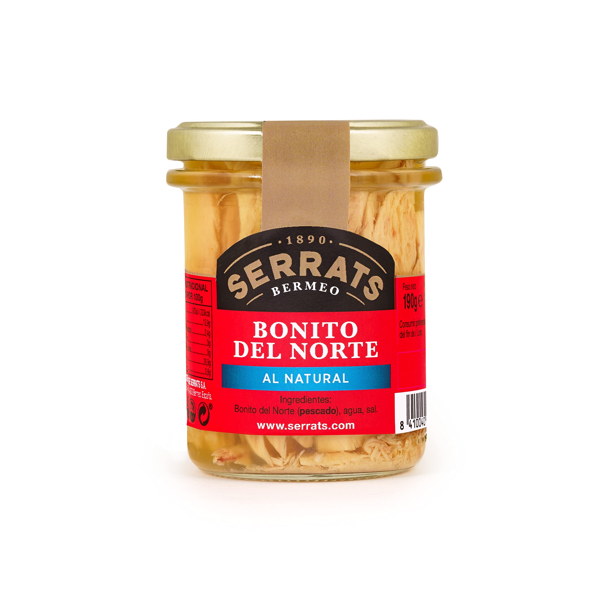 Conservas Serrats Bonito Del Norte al Natural 190g