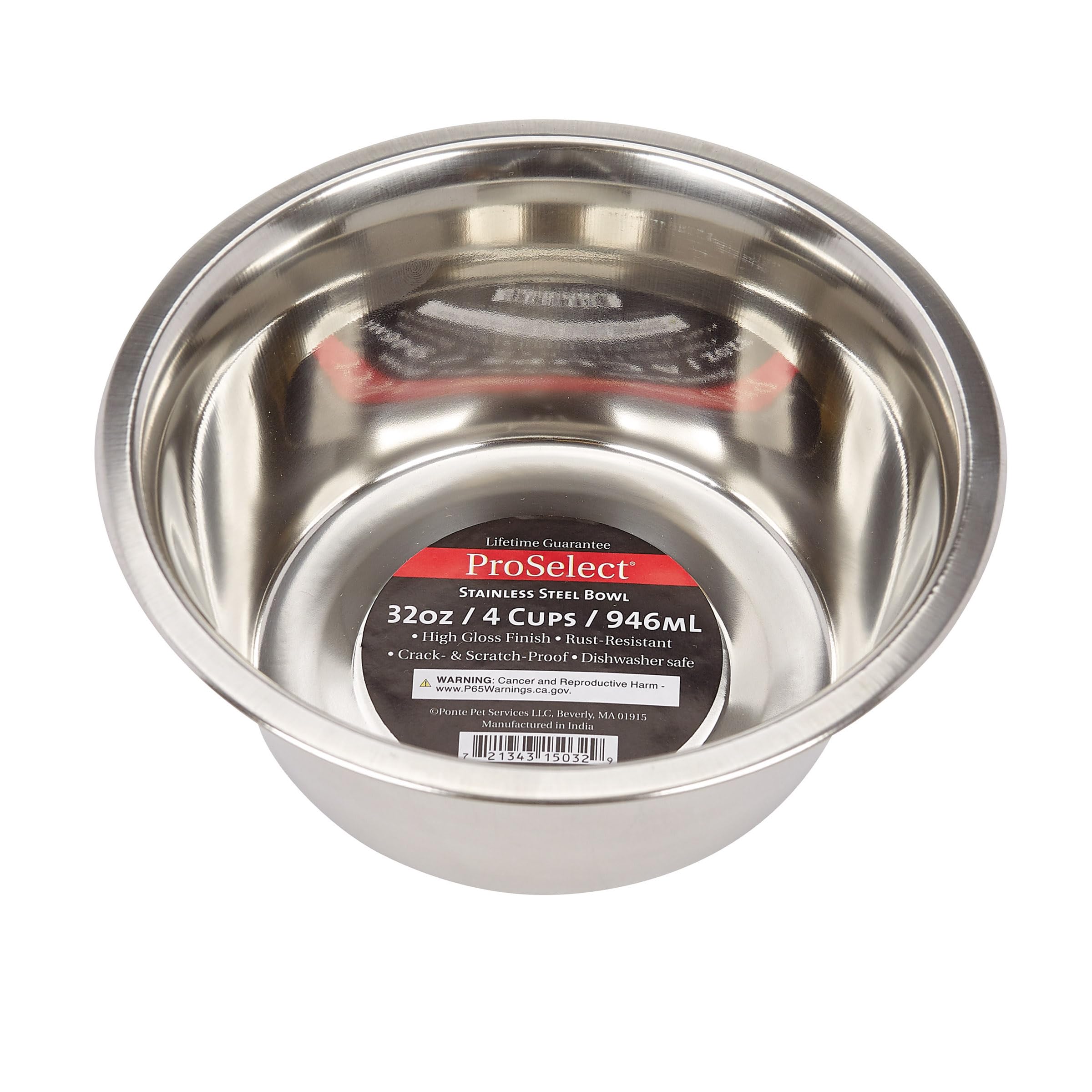 Pet Supplies : ProSelect Stainless Steel Classic Dog Bowl, 1-Quart : Pet  Bowls : Amazon.com