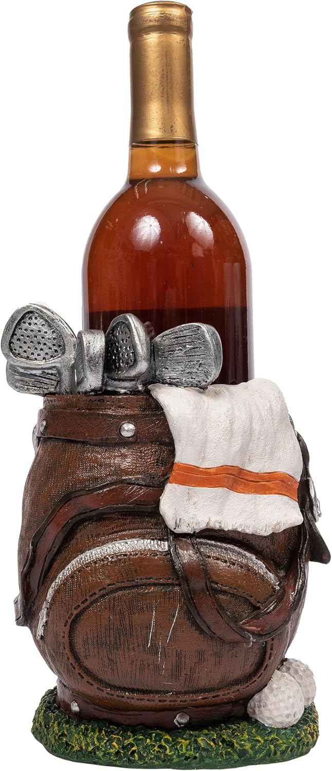 Toasting Italian Chef Wine Bottle Holder Decorative Wine Rack Sculpture for Kitchen & Bar Decor - Chef Hug Design