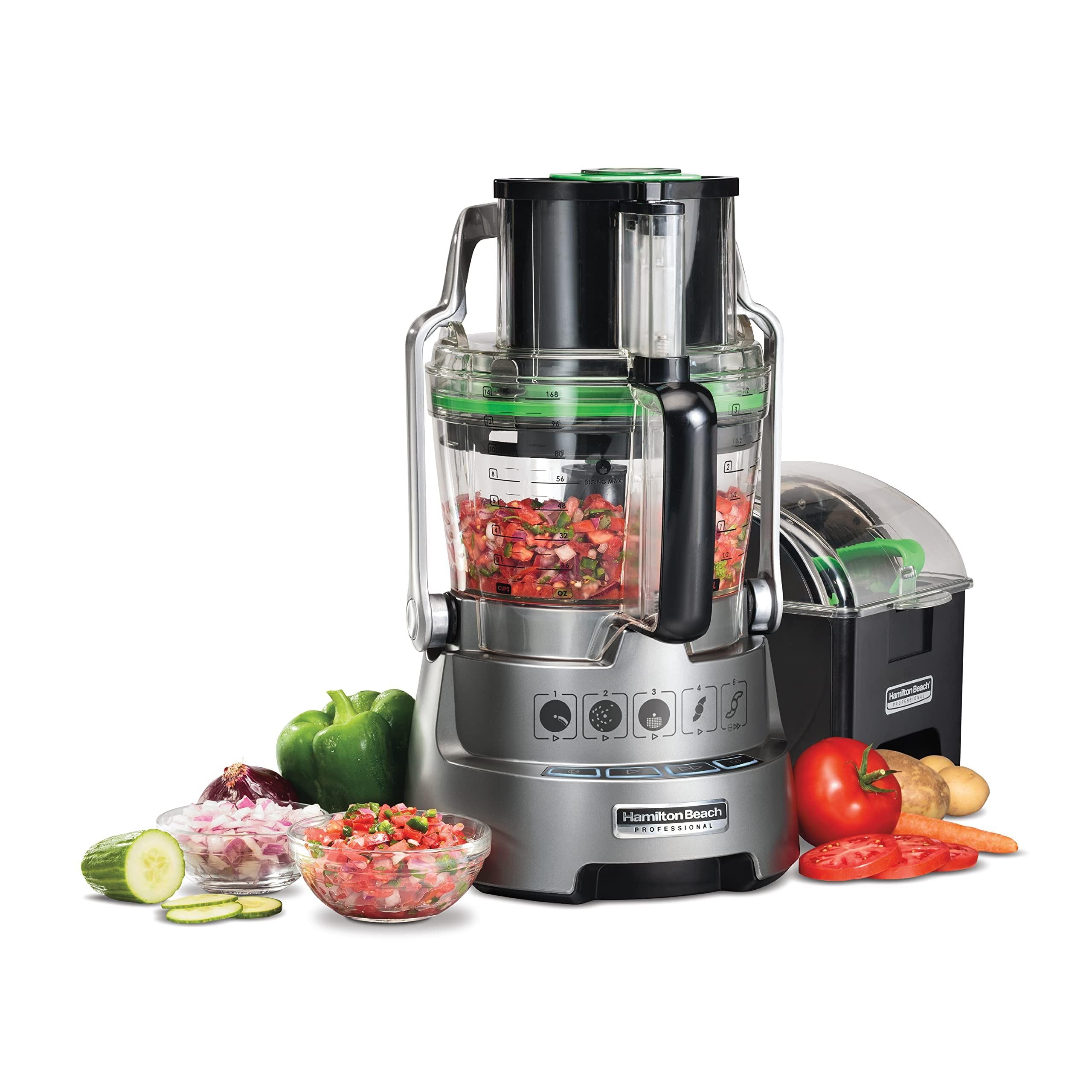 Hamilton Beach 70825-SAU 14-Cup (3Litre) Dicing Food Processor, Plastic, 600W, Silver