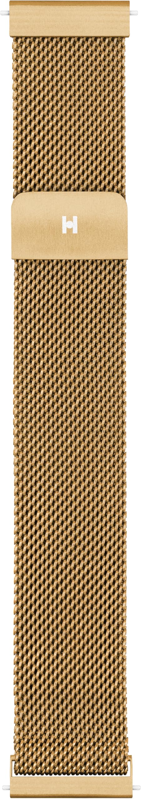HIRSCH Uhren-Armband Milanaise - edles Mesh-Uhrband aus Edelstahl - Metall-Uhrenband mit Magnet-Verschluss