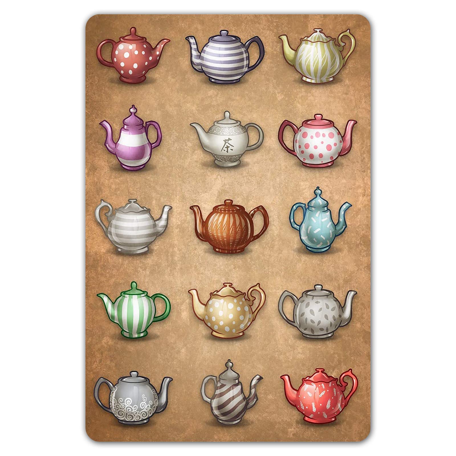 Amazon.com: Wisesign Vintage Metal Signs Tea Time, Teapots Tin Sign ...