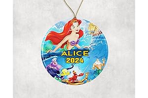 Charming Custom Ornament 2024 - Personalized Mermaid Princess Ariel Ornament
