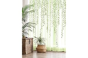 Willow Voile Curtains: A Sheer Tapestry of Green and Grace