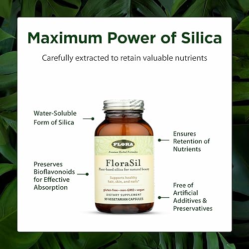 Miniatura 4 de Flora FloraSil 90 cápsulas vegetales - Suplemento de sílice con extracto de cola de caballo para un cabello, piel y uñas saludables* - Apoya la