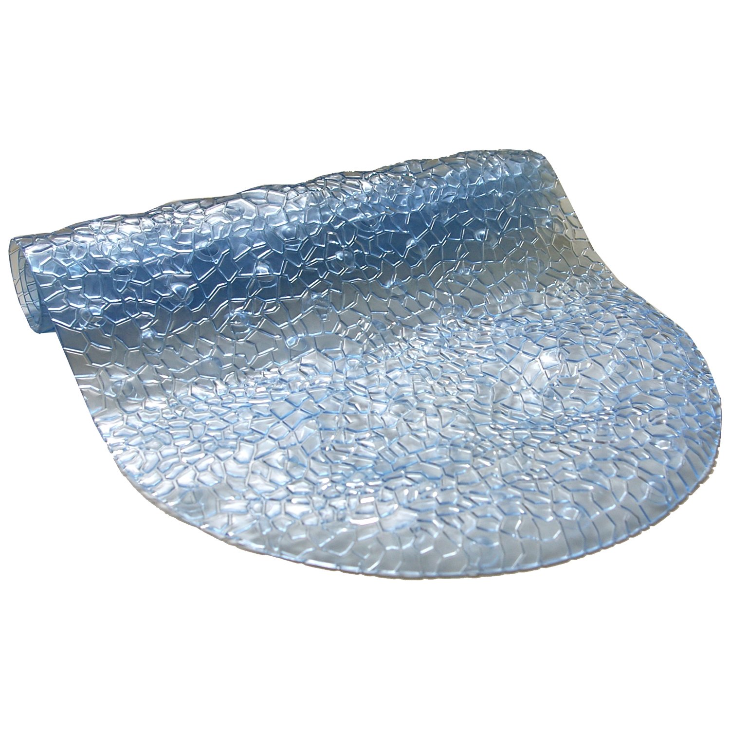 Ex-Cell 1CB-065O0-7003/420 15-Inch by 34-Inch Decorator Crackle Tub Mat, Blue