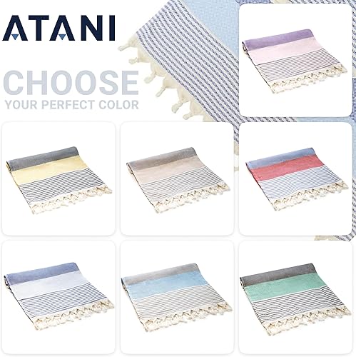 Miniatura 5 de Toalla de playa turca (71 x 39 pulgadas), se convierte en una bolsa, toallas de baño de gran tamaño 100% algodón, manta de playa ligera de secado