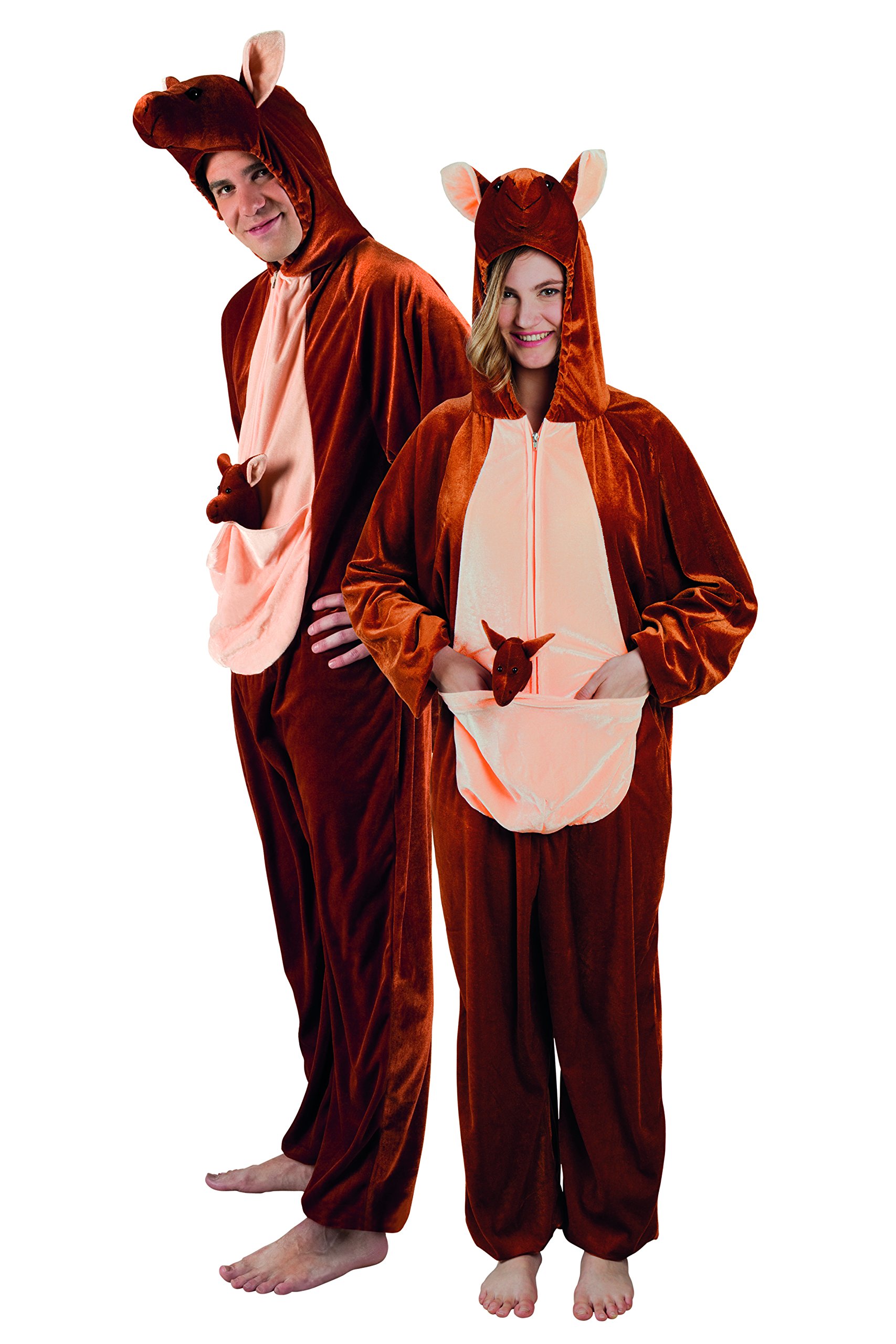 Boland Costume da canguro con cucciolo per adulto - Marrone - M/L