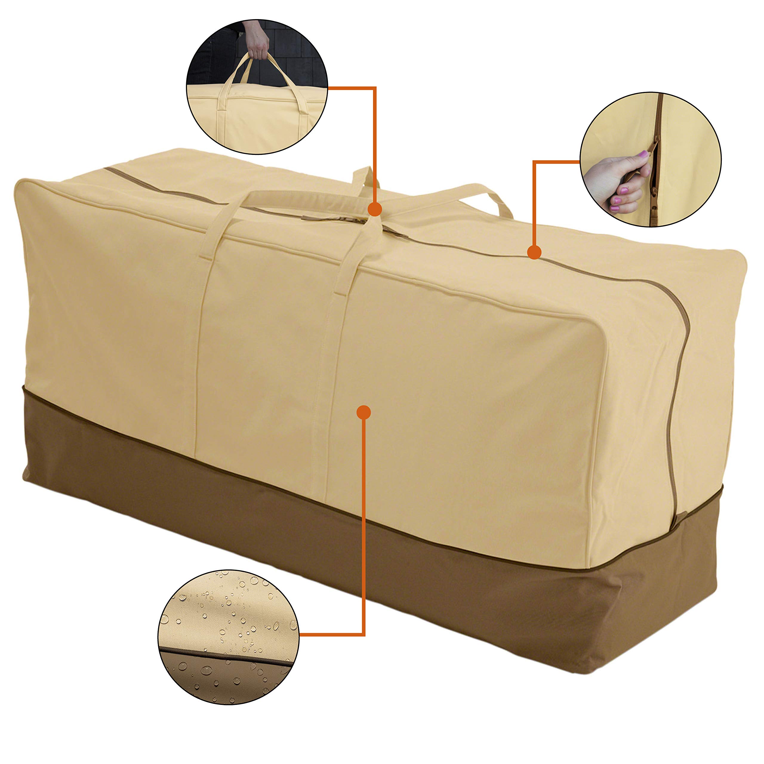 Classic Accessories Sacchetto di conservazione per Copertura/Cuscino da Giardino, Standard, Veranda