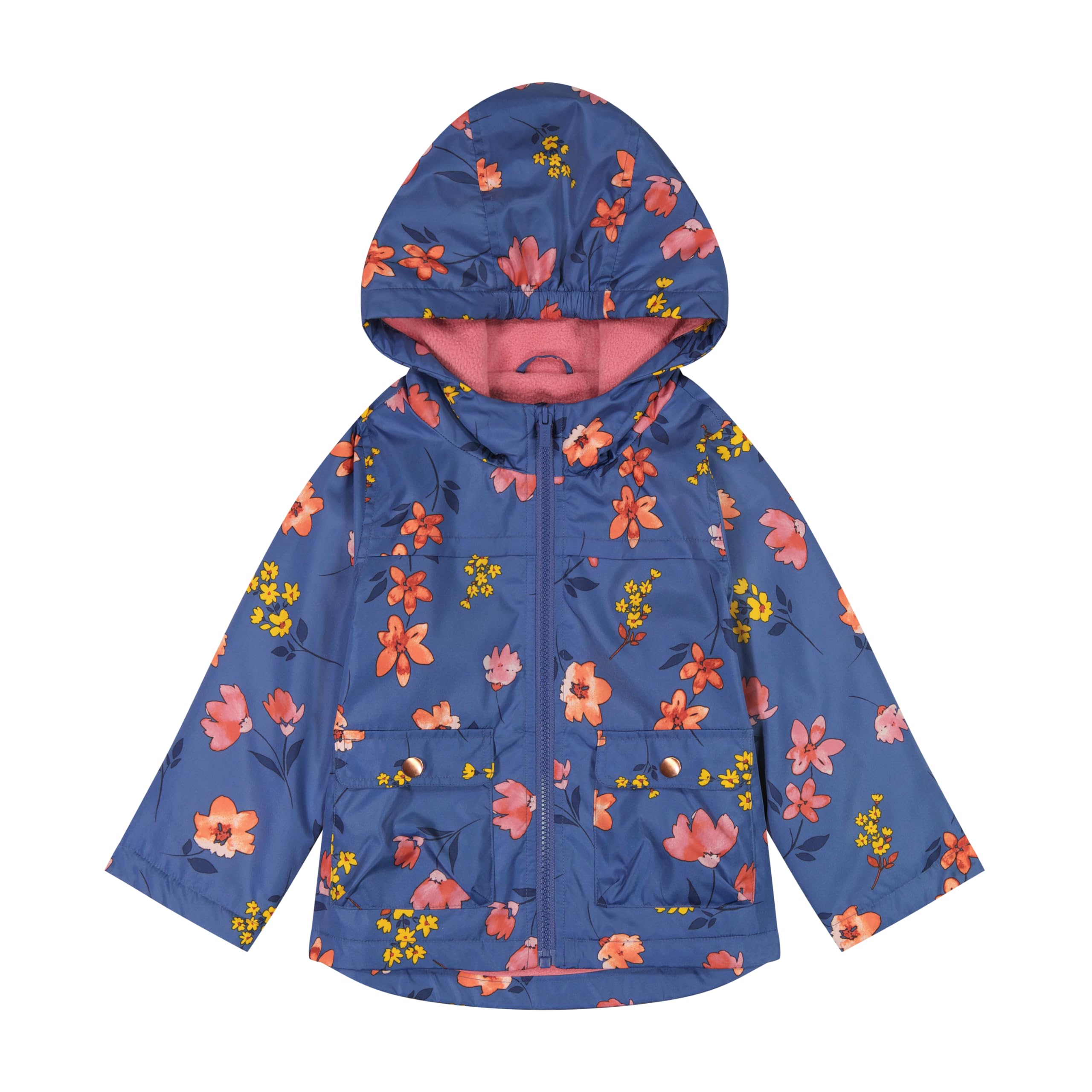Carter's Toddler &amp; Little Girls' Midweight Fleece Lined Hooded Raincoat Rain Jacket
