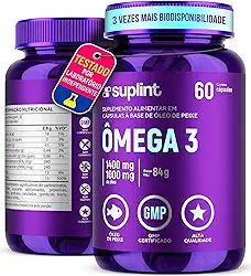 Suplemento Ômega 3 1400 MG per capsula 1000 MG Omega 3 com Vitamina E | Suporte ao Sistema Imunológico | Óleo de Peixe com Omega 3 EPA & DHA | Complexo de Óleo Peixe para Homens e Mulheres | 60 Cápsulas