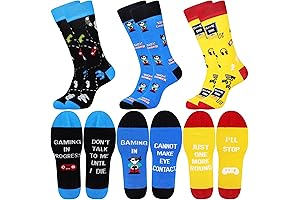 Wacky Men's Crew Socks: The Perfect Gift for the Fun-Loving Dad or Grandpa