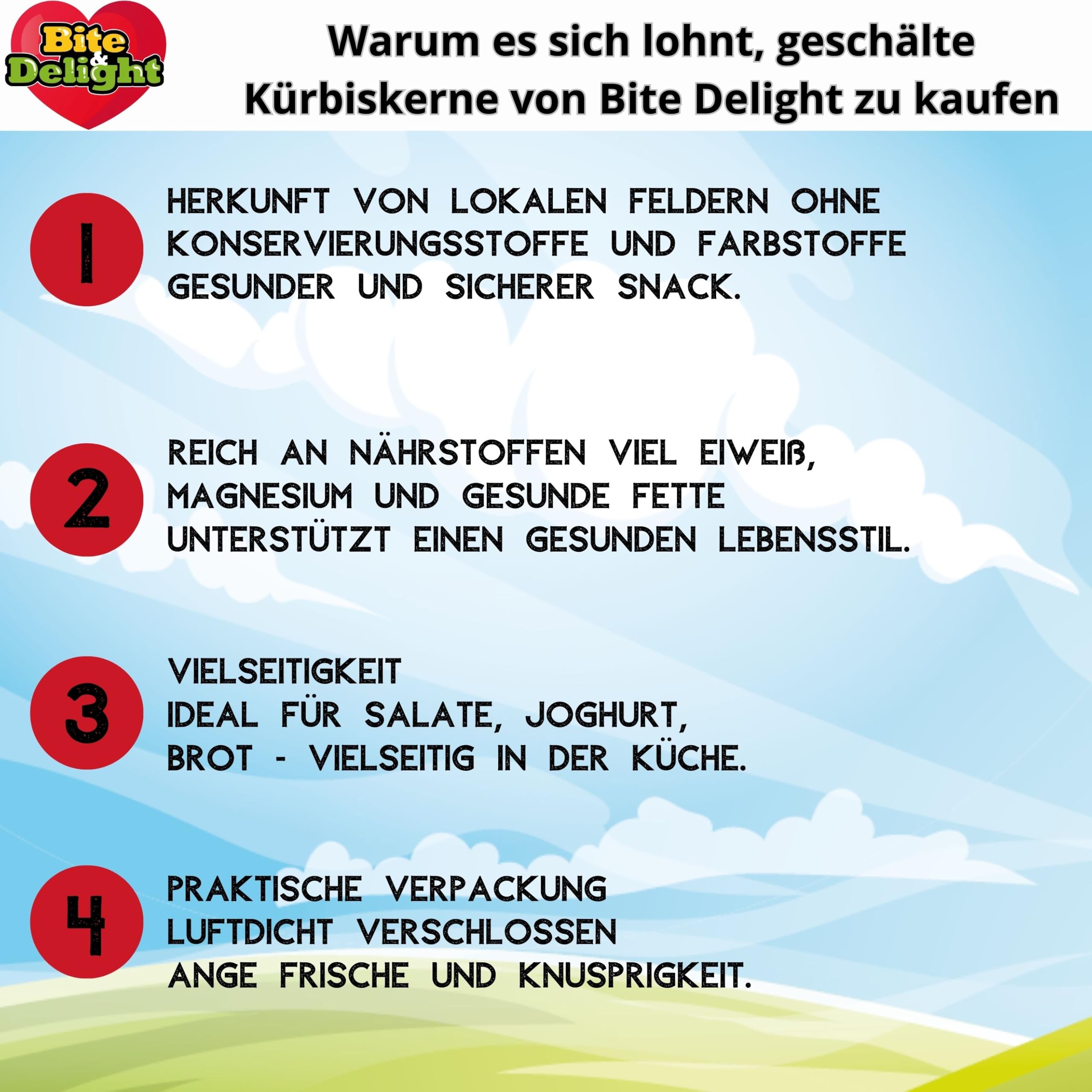 Bite & Delight Kürbiskerne Geschält - Ungesalzen Ungeröstet - Knackige Kürbiskerne - Schalenlos zum Knabbern - Kürbis Kerne Roh ohne Schale - Vegan in Rohkostqualität - Eiweißquelle - 5kg