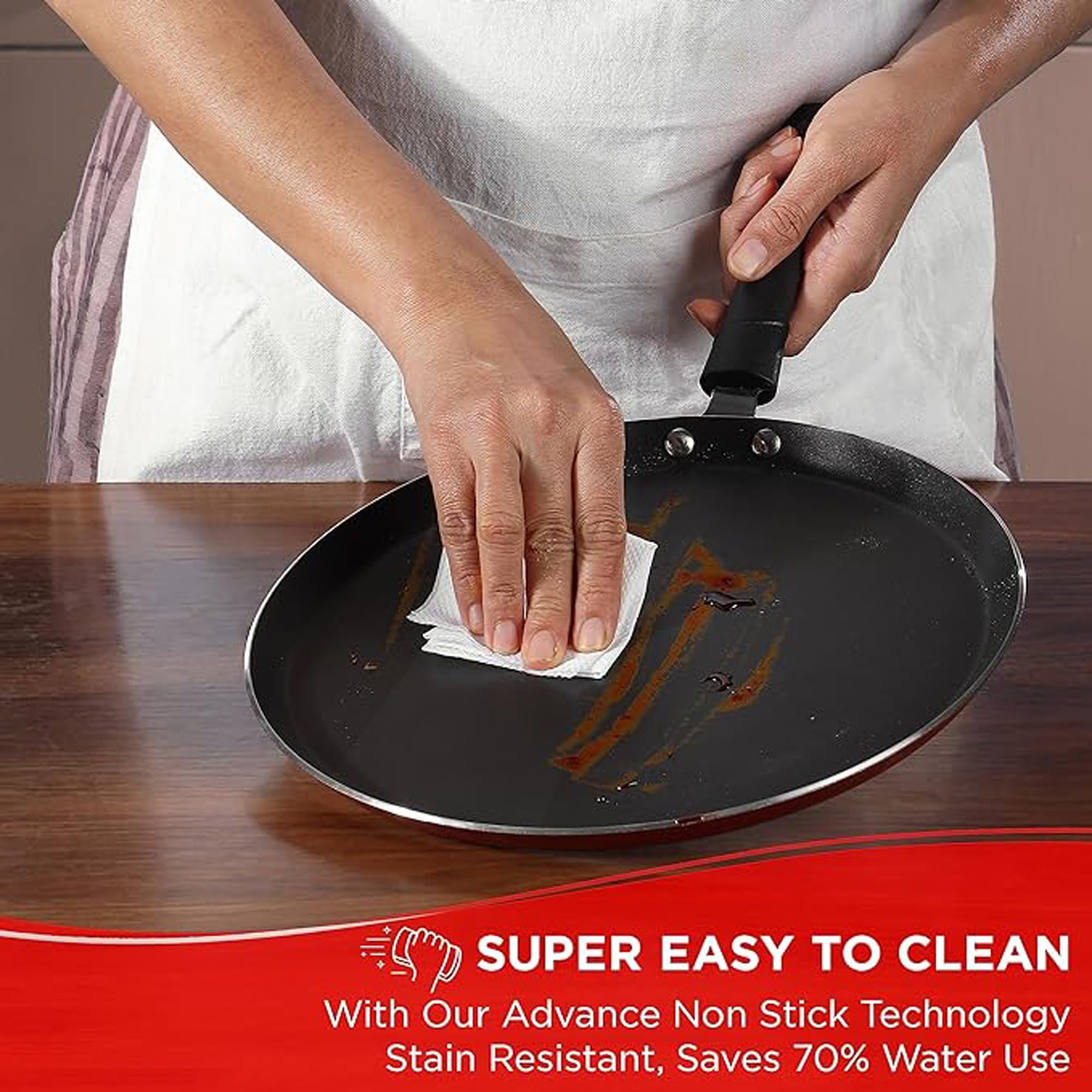 IDEAL PRIME Heavy Duty Aluminum Non-Stick Flat Dosa Tawa 29 cm Diameter Rust Proof Roti Tawa Dosa Pan Omelet Pan Cookware Pack of 1 1