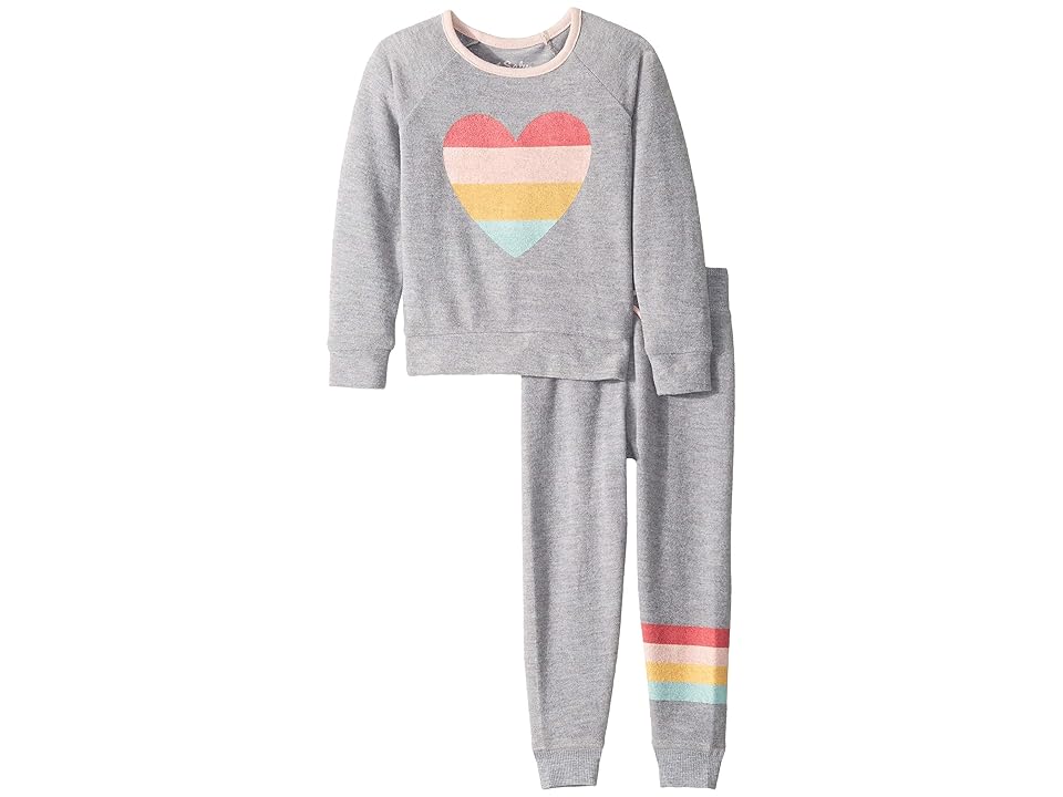 

P.J. Salvage Kids Love PJ Set (Toddler/Little Kids/Big Kids) (Heather Grey) Girl's Pajama Sets, Gray