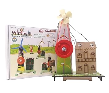 StepsToDo Wind Turbine Science Kit. Windmill Making Kit for Students. Electricity from Flowing Air