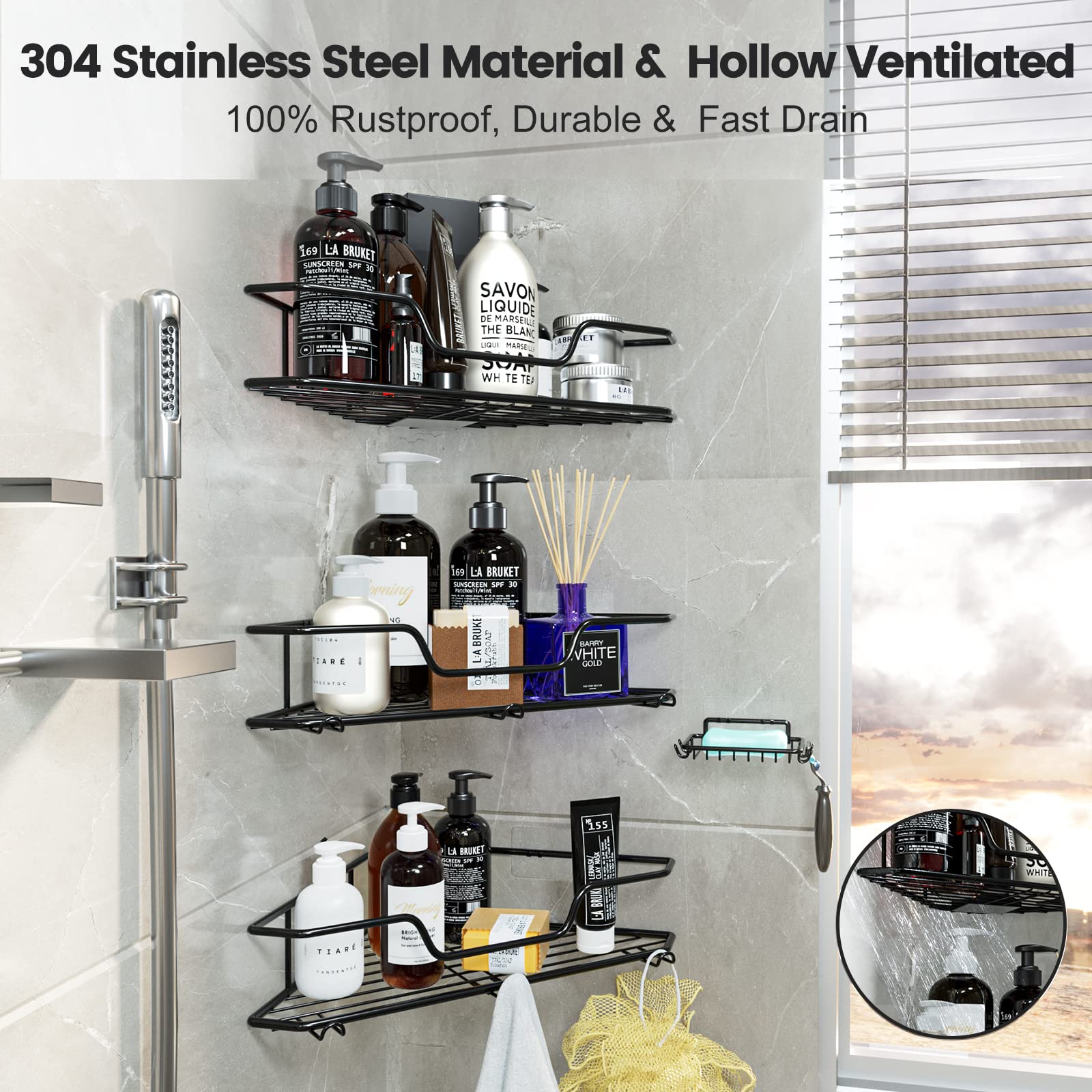 YEAPA Shampoo Houder Voor Douche Wandmontage Douche Organizer Lijm Douche Caddy Anti Roest Geen Boren Ruimte Aluminium Voor Badkamer Toilet Grijs 3 Tier Kleur Zilver Maat 2 Laag YEAPA Shampoo Houder Voor Douche Wandmontage Douche Organizer Lijm Douche Caddy Anti Roest Geen Boren Ruimte Aluminium Voor Badkamer Toilet Grijs 3 Tier Kleur Zilver Maat 2 Laag