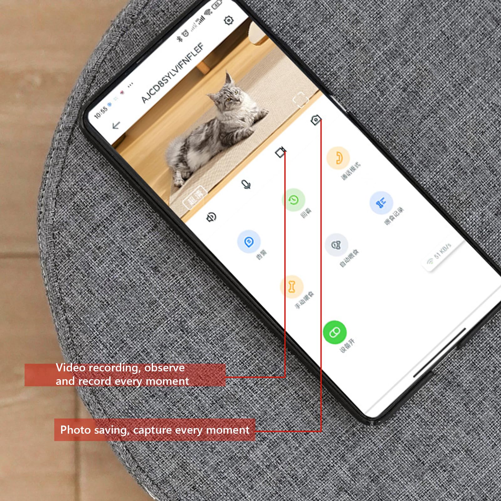 Distributore Automatico Cibo Gatti con App, 2.4G WiFi Dispenser Crocchette Gatto Fino A 5 Pasti/9 Porzioni al Giorno, Ciotole per Gatti in Acciaio Inox, 5L Dispenser Cibo Gatti,Dual