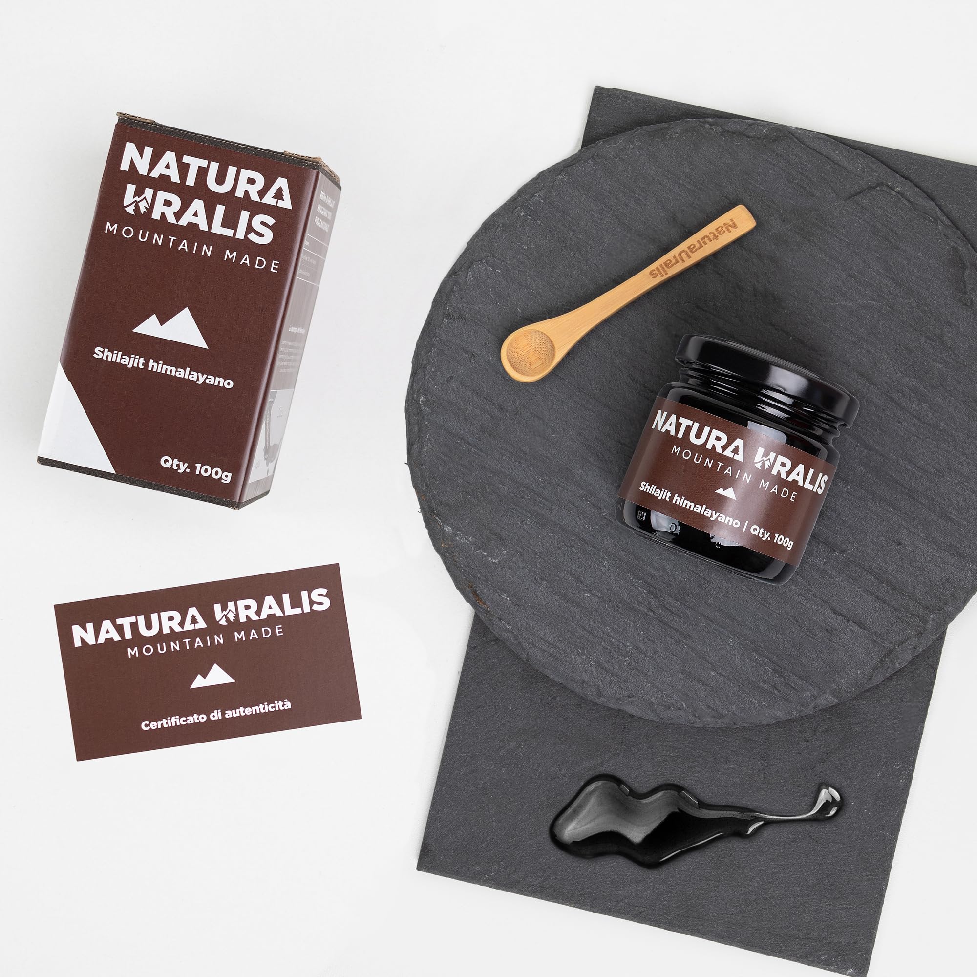 Naura Uralis Himalayan Shilajit | 100g di Resina Minerale di Shilajit Organica, Formata Naturalmente - Shilajit Nero Altamente Potente Dalle Montagne dell'Himalaya.