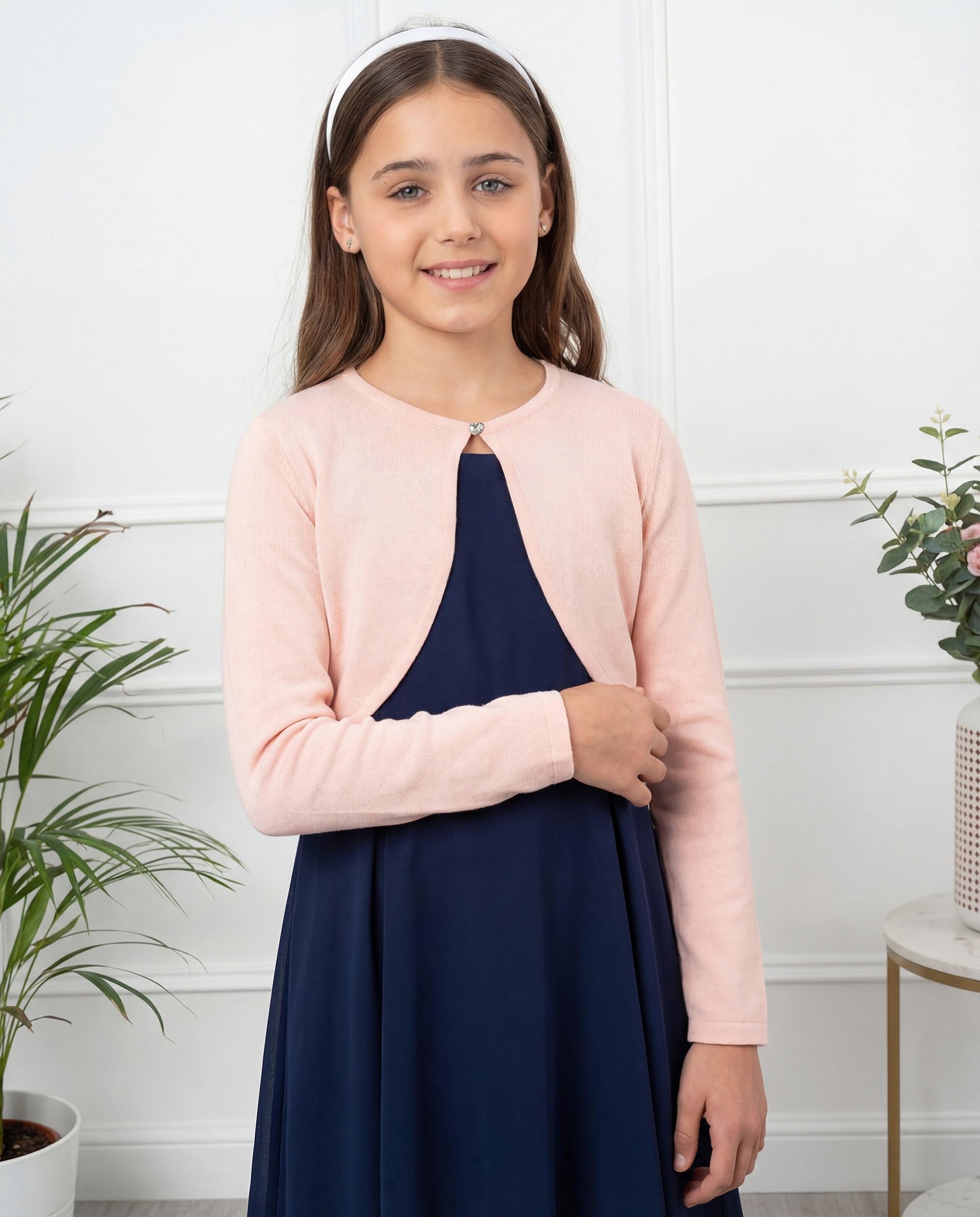Bolerose Boléro Cardigan à Manches Longues pour Fille Enfant