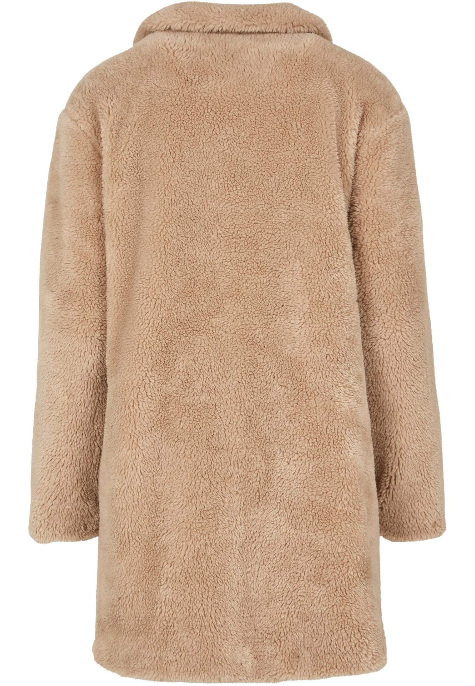 Urban Classics Damen Winter Jacke Ladies Oversized Sherpa Coat Jacket, Mantel mit Haken & Ösen-Verschluss, Größe XS bis 5XL