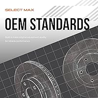 Vista 3 de Max Advanced Brakes Rotores de freno delanteros compatibles con 2007-2009 2010 2011 2012 2013 2014 2015 2016 2017 2018 2019 2020-2023 Nissan Altima