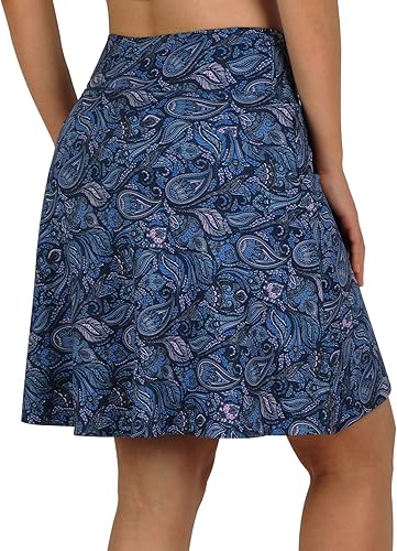 Miniatura 2 de ANIVIVO Faldas tipo pantalón para mujer 20 pulgadas longitud a la rodilla largas para tenis golf deportes casual con bolsillos de cintura alta con