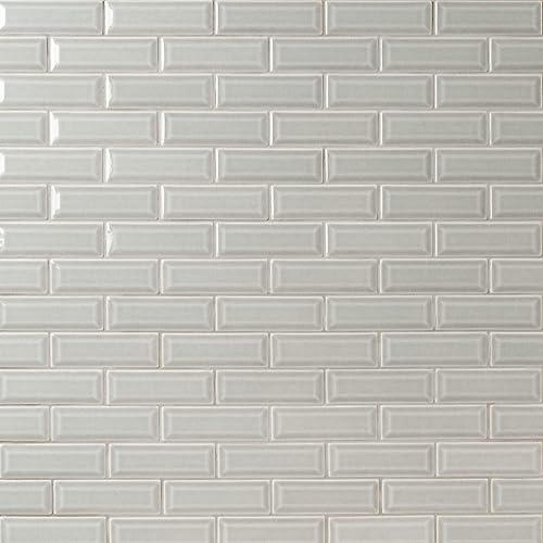 Vista 25 de MSI AMZ-M-00318 MSI - Protector contra salpicaduras de cocina de metro de cerámica biselada, color blanco antiguo, baño, acento, pared de ducha x 12