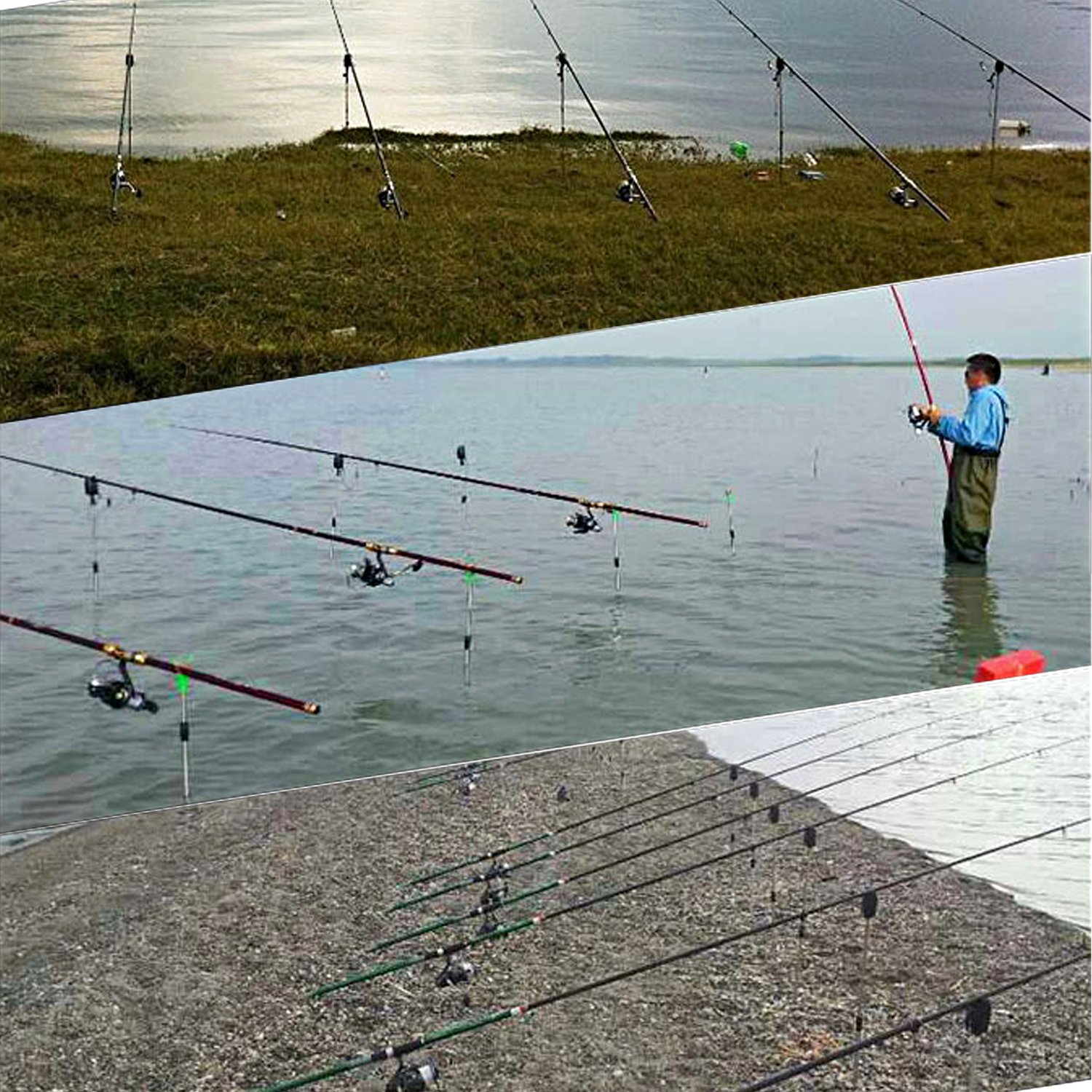 Alarmas de pesca, 3 piezas por juego, Original, con luz y sonido, para mordida, con 1 salida a altavoz y un indicador de cierre con 2 LEDs, función ajustable: 3 modos de sensibilidad, 4 modos de tono y 5 modos de volumen, de Discoball