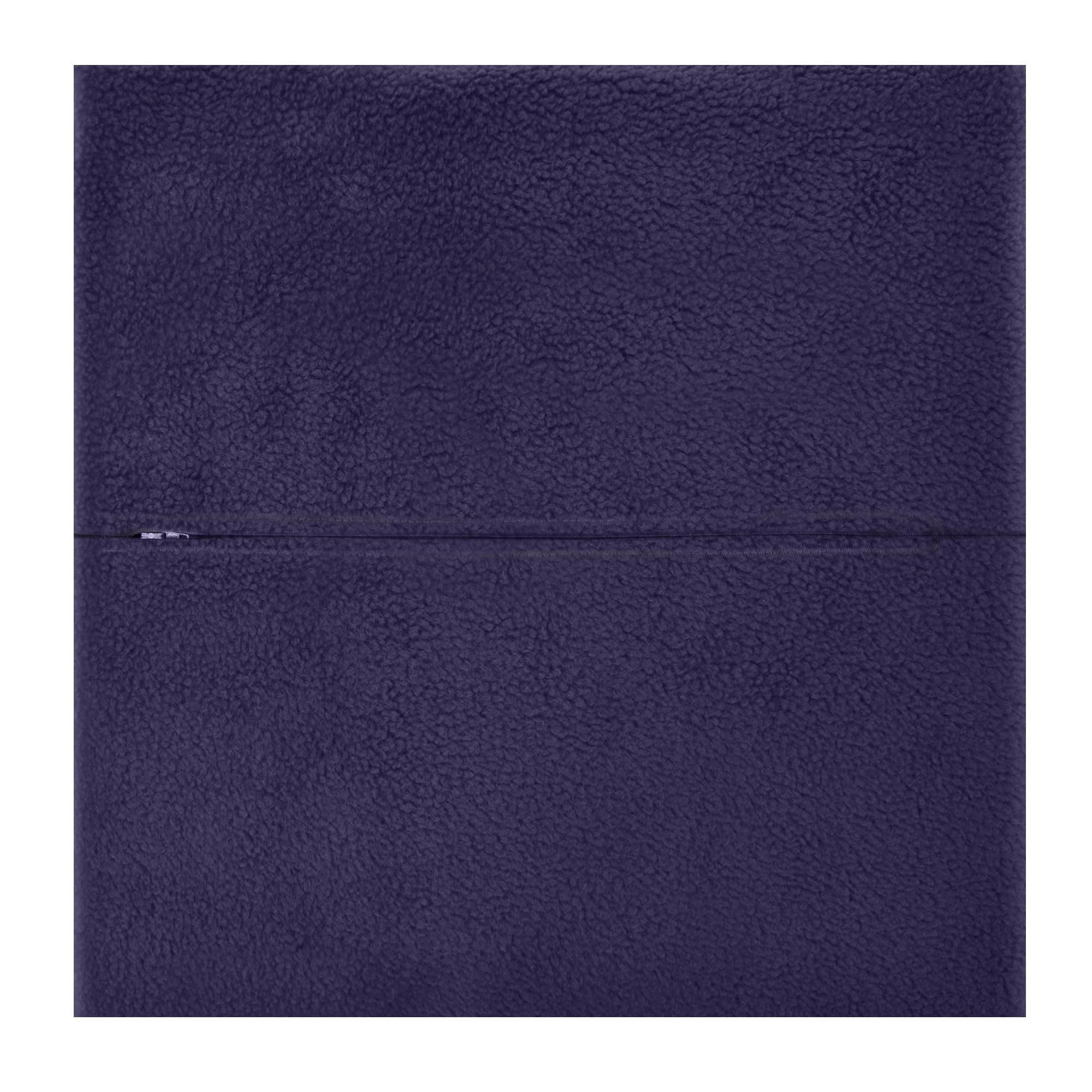 HappySnapGifts Cushion Back with Zip - (30cm Square) (Fleece Fabric - Navy Blue)