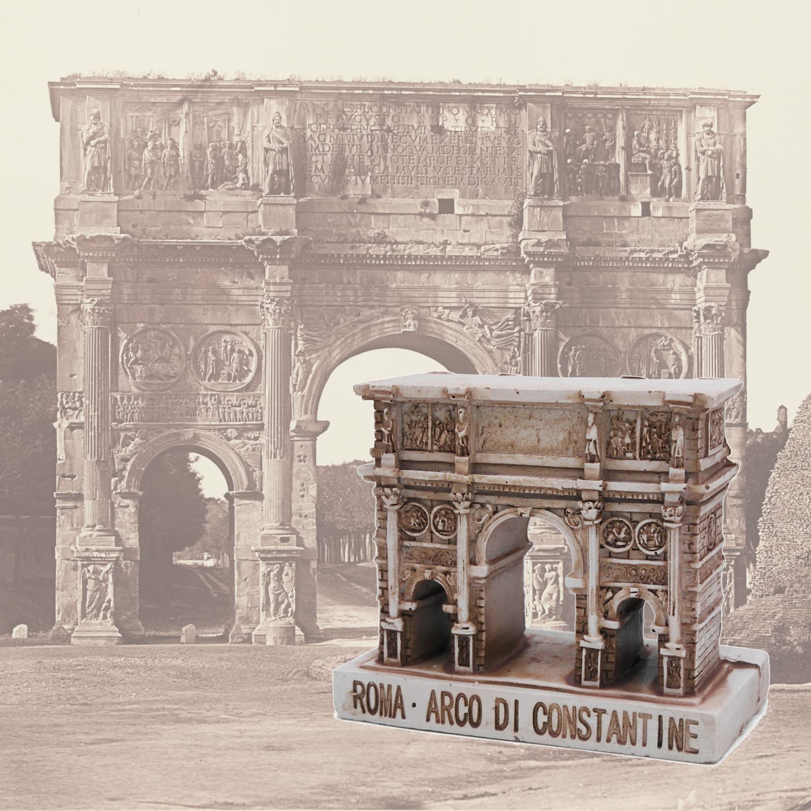 Decorazione Acquario Stile Romano - Lupo Antico In Resina Per Pesci, Rettili E Terrari, Handmade 7.6x6.6x4.1cm - Foto 4