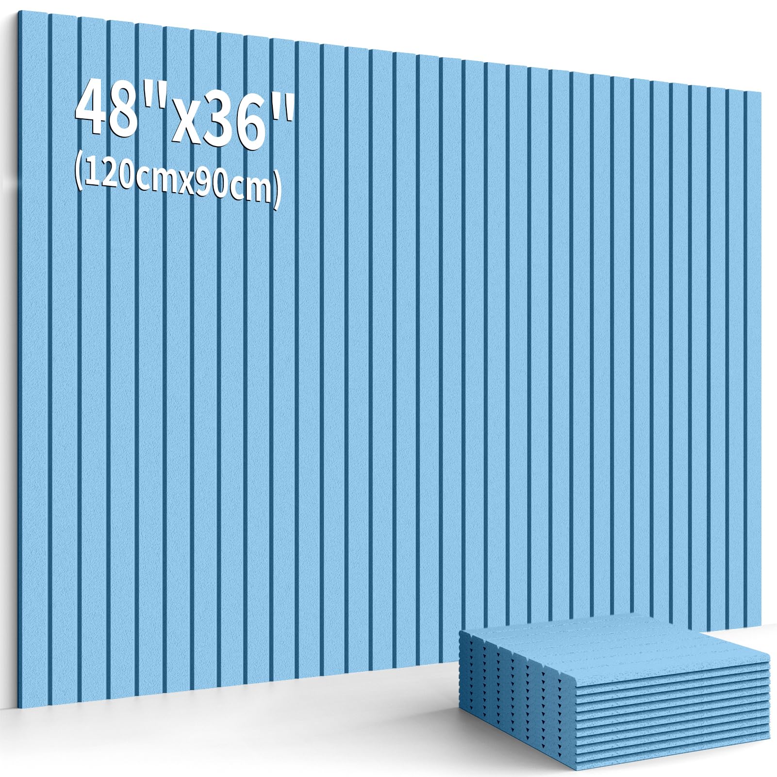 Cork Boards for Walls 48" x 36" Felt Board Alternative, 12 Pack Felt Wall Tiles Bulletin Board, Large Cork Board for Office Pin Board Tack Board Cork