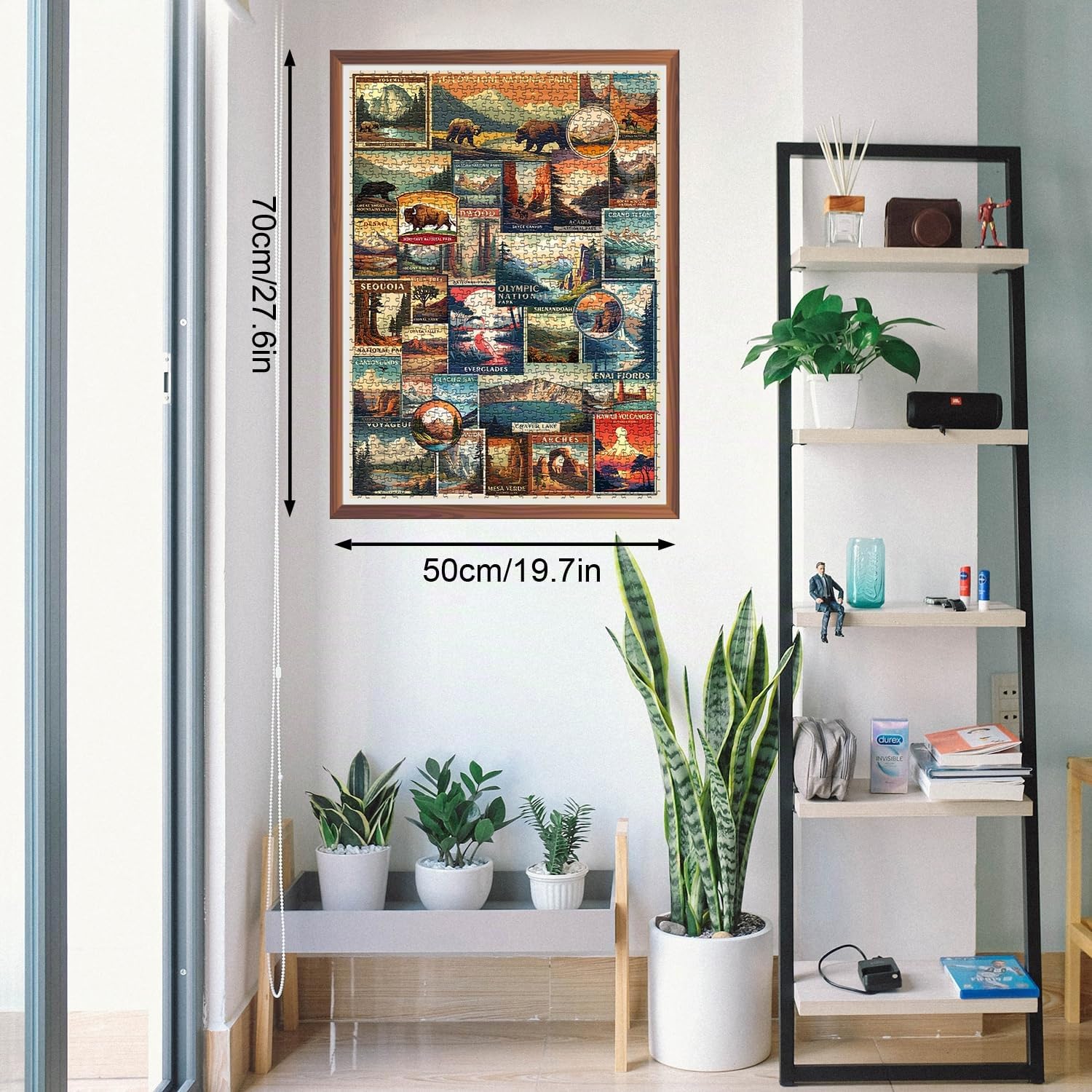 Puzzle vintage des parcs nationaux pour adultes de 1000 pièces, affiche de voyage, puzzle de paysage y compris Yellowstone Zion Acadia Yosemite, nature, puzzles, paysage, scène de montagne