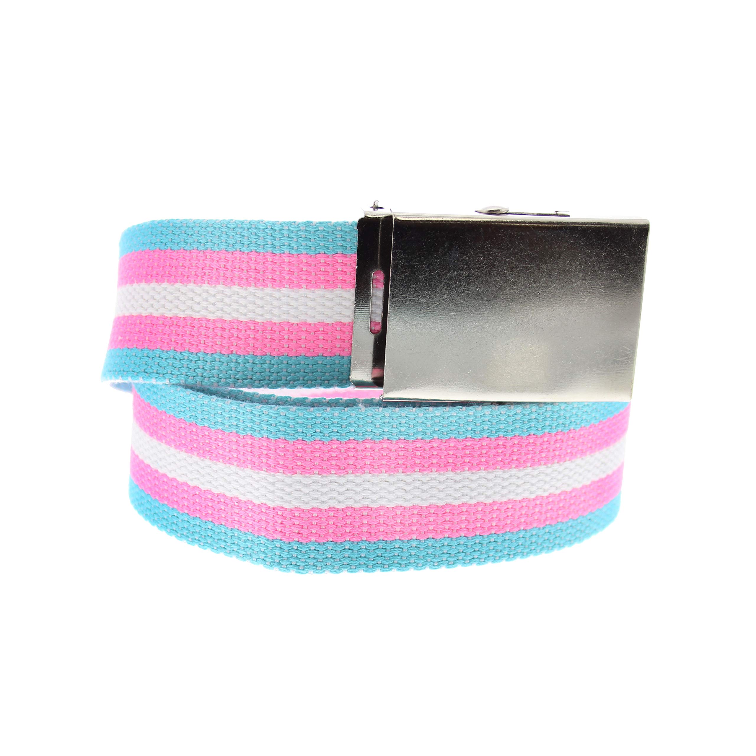 Zac's Alter Ego Gay Pride Festival Equality Transgender Webbing Canvas Belt with Slider Buckle