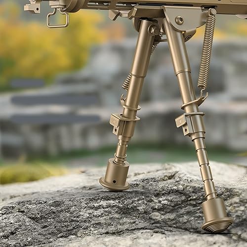 Miniatura 6 de CVLIFE Bípode de rifle ligero de 6 a 9 pulgadas para riel M (0.54 libras) se fija directamente para caza y disparos