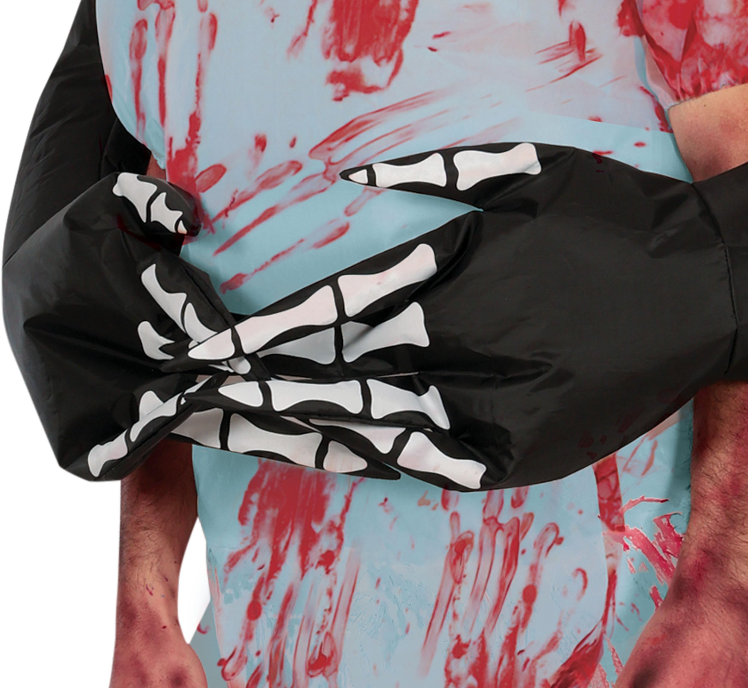 FIESTAS GUIRCA Disfraz Hinchable Llévame a la Tumba para Hombre - Disfraz de Parca llevando un Muerto - Disfraces de Halloween para Hombre Talla Adulto L