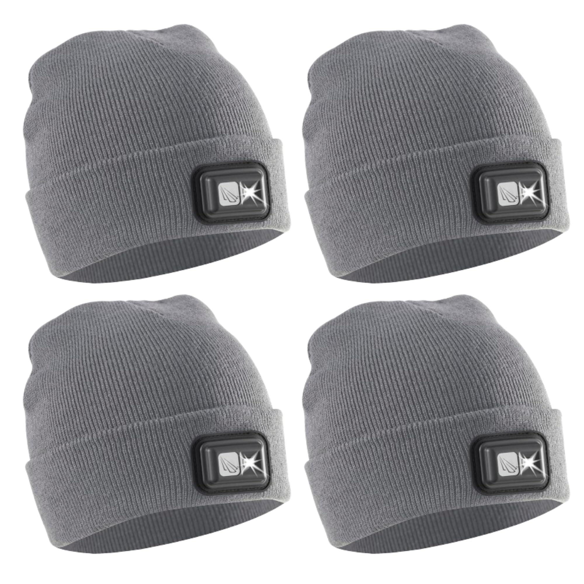 POWERCAP LED Hat Light 150 Lumens Rechargeable Fleece Beanie with Bright Built-in Headlamp Waterproof LED Warm One Size Cap