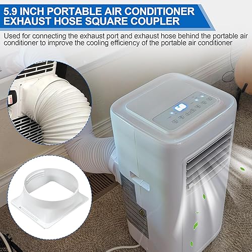 Miniatura 6 de Acoplador portátil de manguera de escape de aire acondicionado de 5.9 pulgadas, manguera de escape de CA portátil de 6 x 7 pulgadas, acoplador