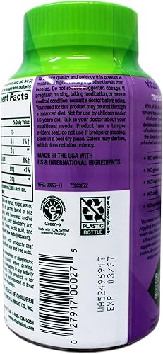 Miniatura 8 de Vitafusion Gomitas de melatonina extra fuertes, mora 120 ea (paquete de 6)