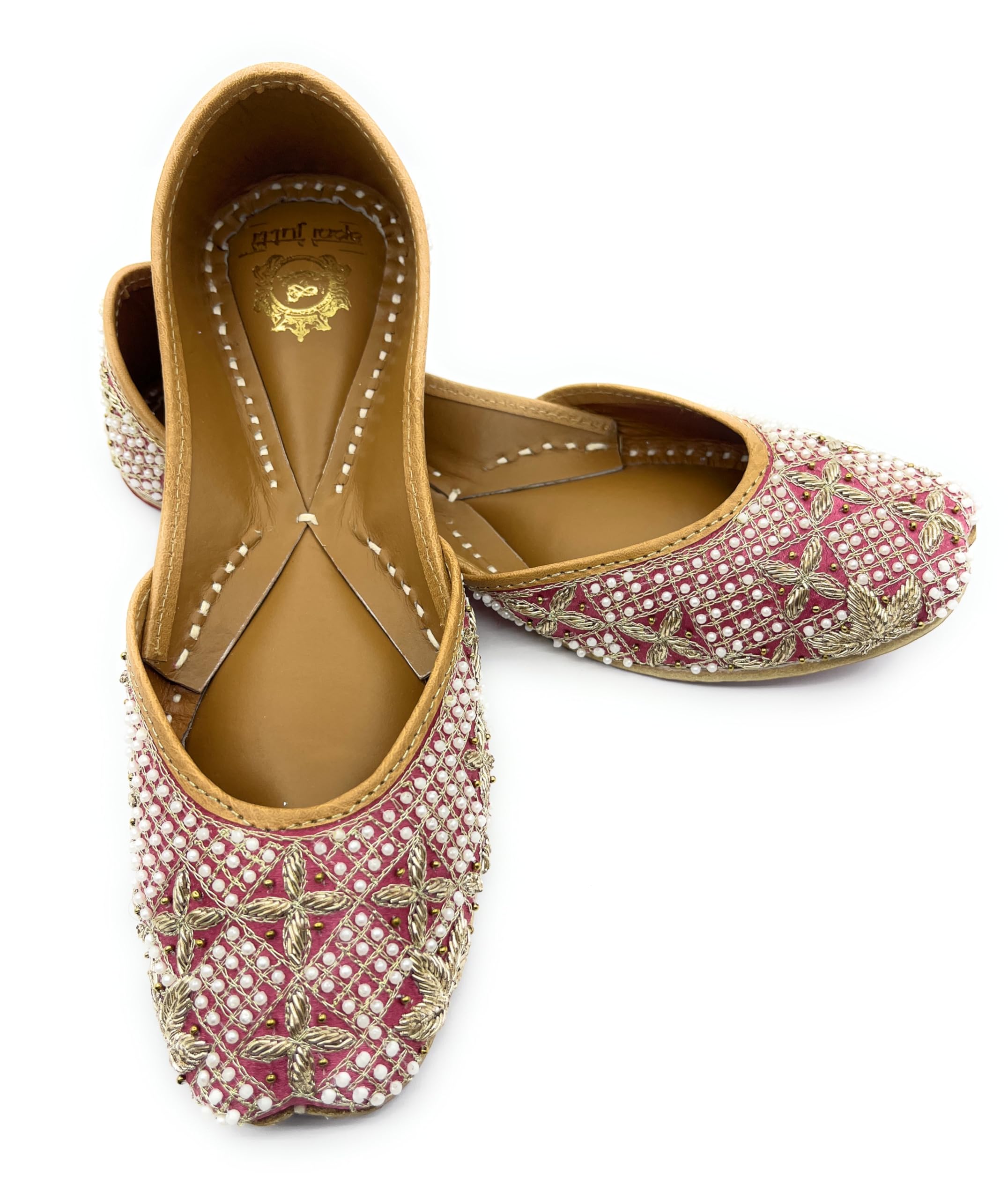 Lavender Bloom, Punjabi Jutti, Lavender Color Embroidered Handmade Jutti for Women with Soft Leather and Double Cushion, Dabka Jutti, Women Punjabi Jutti, Jutti for Women-image-46