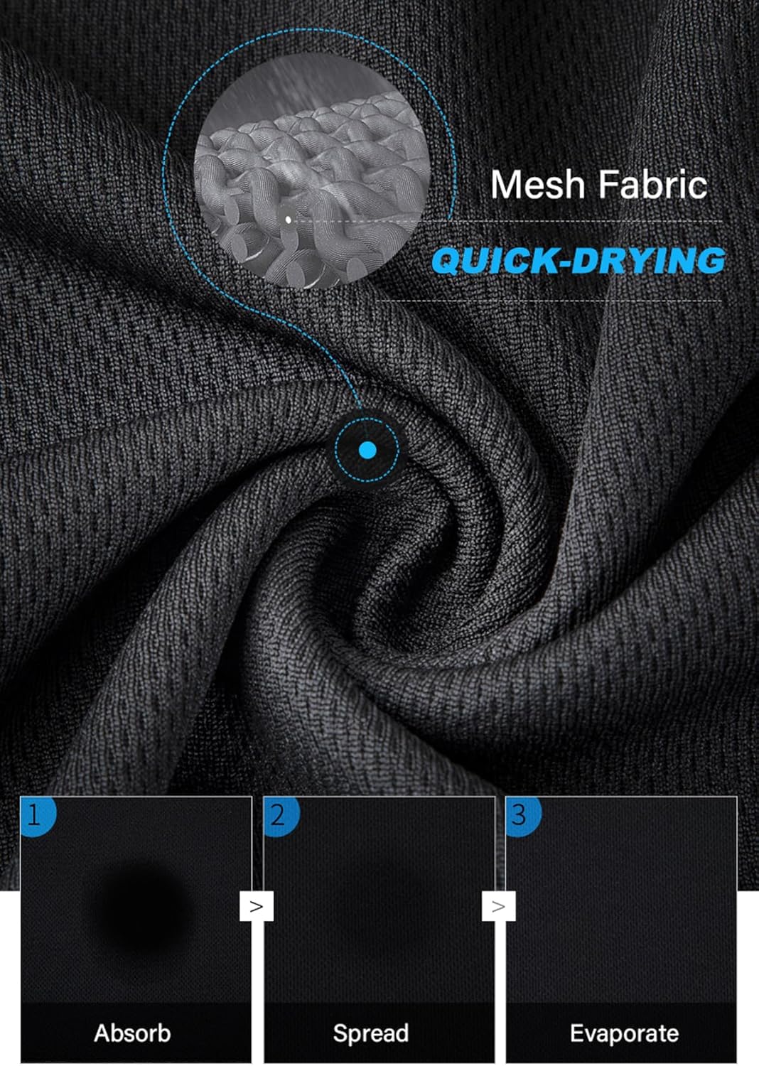 Boyzn 1, 3, 5 or 7 Pack Men's Workout Running Shirts, Dry Fit Moisture Wicking T-Shirt, Gym Athletic Short Sleeve Tee Shirts - Image 6