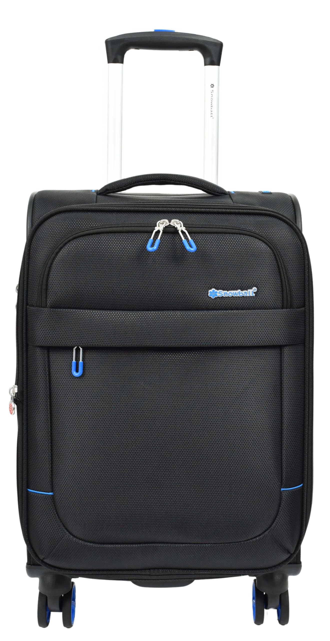 House Of Leather Valigia morbida a 8 ruote Spinner espandibile leggera bagaglio Orion, Nero , Cabin Carry On, Bagagli