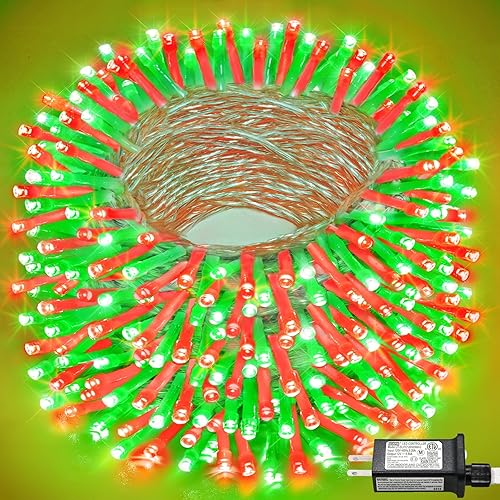 Miniatura 44 de Guirnalda de 300 luces LED para exteriores, 300 luces LED conectables de Navidad para interiores, impermeables, con 8 modos, luces de hadas Multi