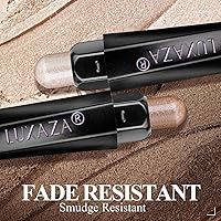 Vista 8 de 10 barras de sombra de ojos, brillo y neutro, color rosa champán, metálico, lápiz de sombra de ojos color crema con resistente a las manchas y al