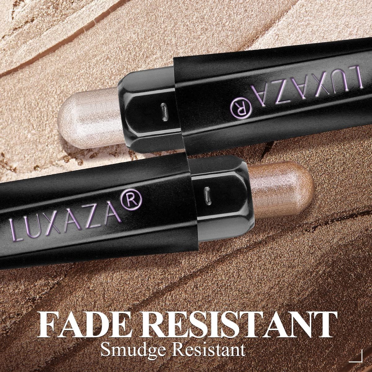 10 lápices delineadores de ojos, sombra de ojos metálica rosa champán brillante y neutro, lápiz de sombra de ojos crema con lápiz a prueba de manchas e impermeable, barra iluminadora de ojos