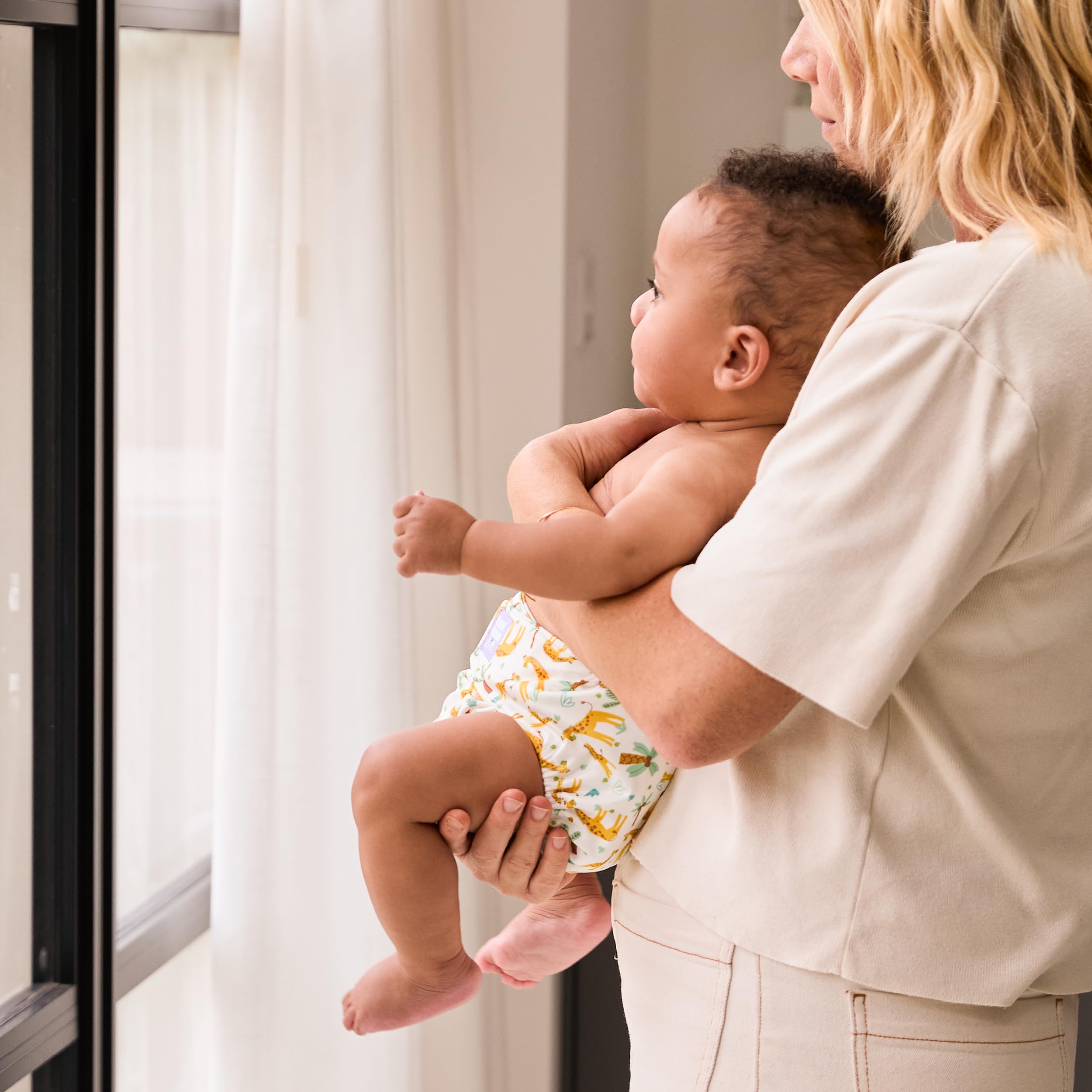 Bambino Mio Paquetes de 3 pañales reutilizables Miosolo Classic (ANIMALES) - pañales de tela «todo en uno», pañales lavables de talla única, resistentes a las fugas y absorbentes