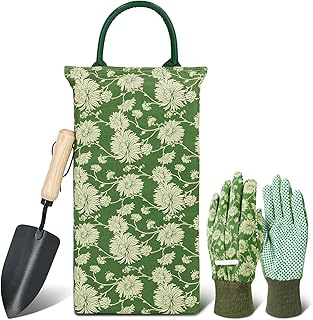 Colwelt Garden Kneeling Pad Set 3 Piece, Includes Comfortable Kneeling Mat, Garden Trowel and Garden Gloves, Thick Foam Kneeler Mat for Gardening, Workout, 40.5 * 21 * 5CM (Vintage Floral)