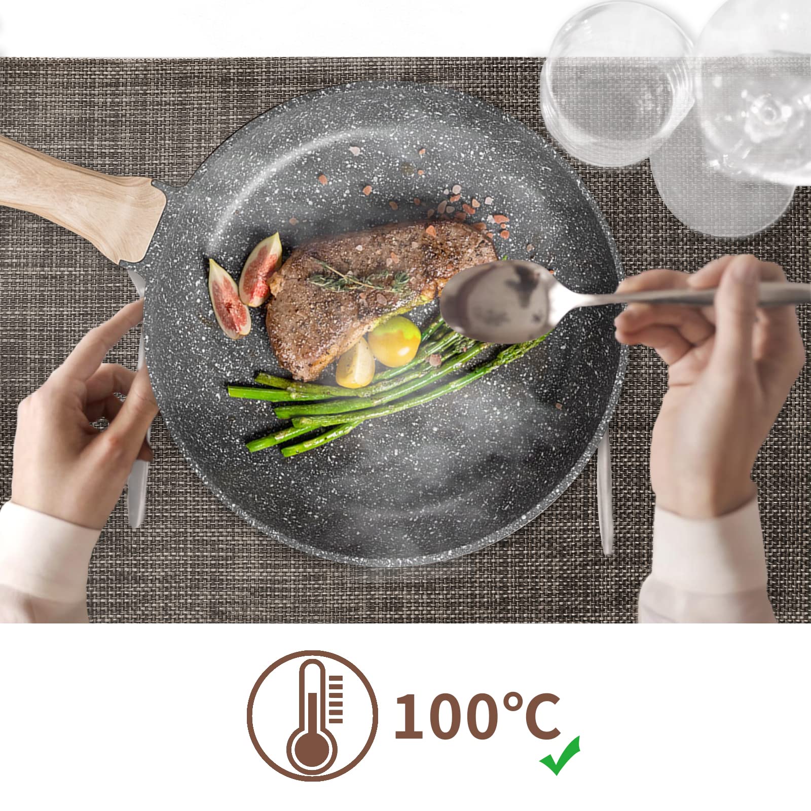 Poligono Washable Placemats, (70% PVC and 30% Polyester) Table Mats Set of 6, Non-Slip, Heat Resistant - Image 4