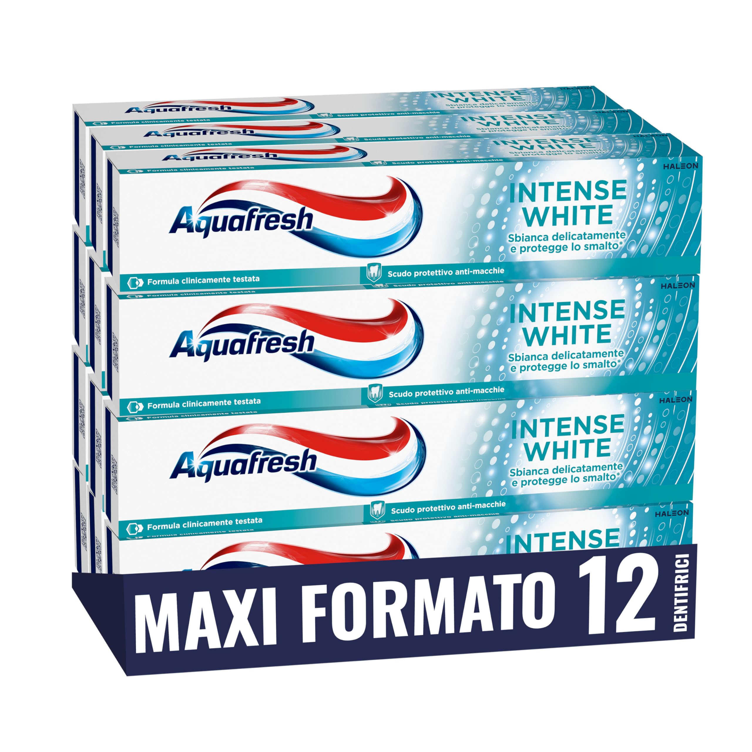 Intense White Whitening Toothpaste for Healthy Gums, Strong Teeth and Fresh Breath 12 x 75ml